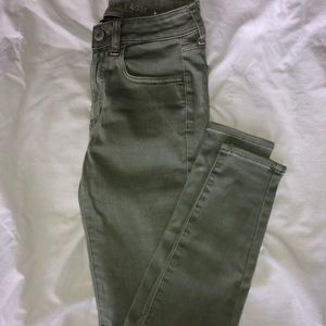 Green American Eagle Jeggings